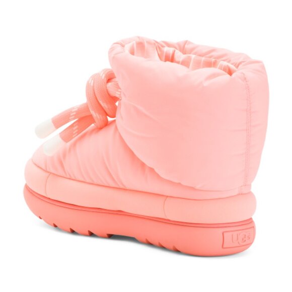 UGG Pink Coral Puffy classic Maxi Short Booties Brand New Box 8 Boots 39 Bright - Picture 5 of 13